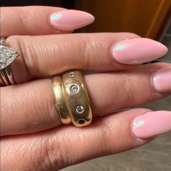 AURORA RING, Golden bronze ring inlayed with sparkling cz stones - Picture 3 of 3